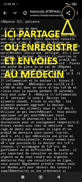 Partage documents médicaux Mondoc