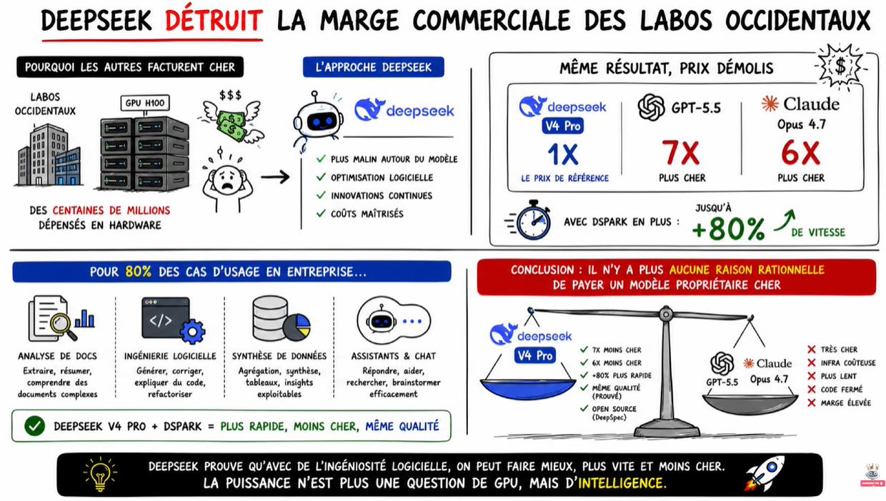 DeepSeek détruit la marge commerciale des labos occidentaux