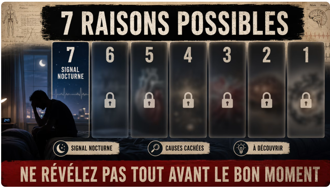 Infographie introductive : les 7 raisons des réveils à 3h, case 7 « Signal nocturne » dévoilée