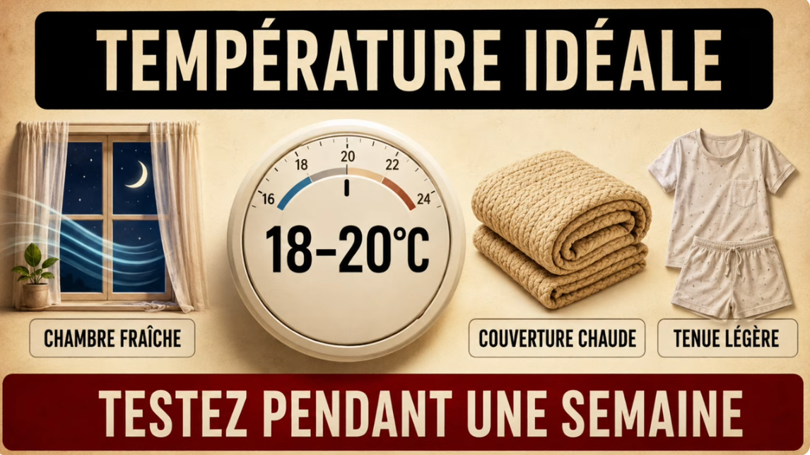 Calendrier de 7 jours pour tester une seule action : masquer lumières, avancer le dîner, magnésium